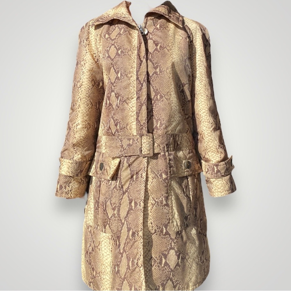 Valentino Vintage Snakeskin Print Trench Coat 🧥